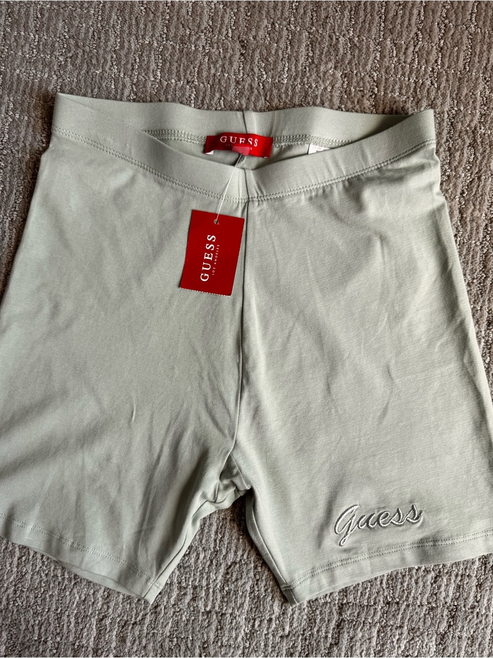 Guess Green Biker Shorts NWT